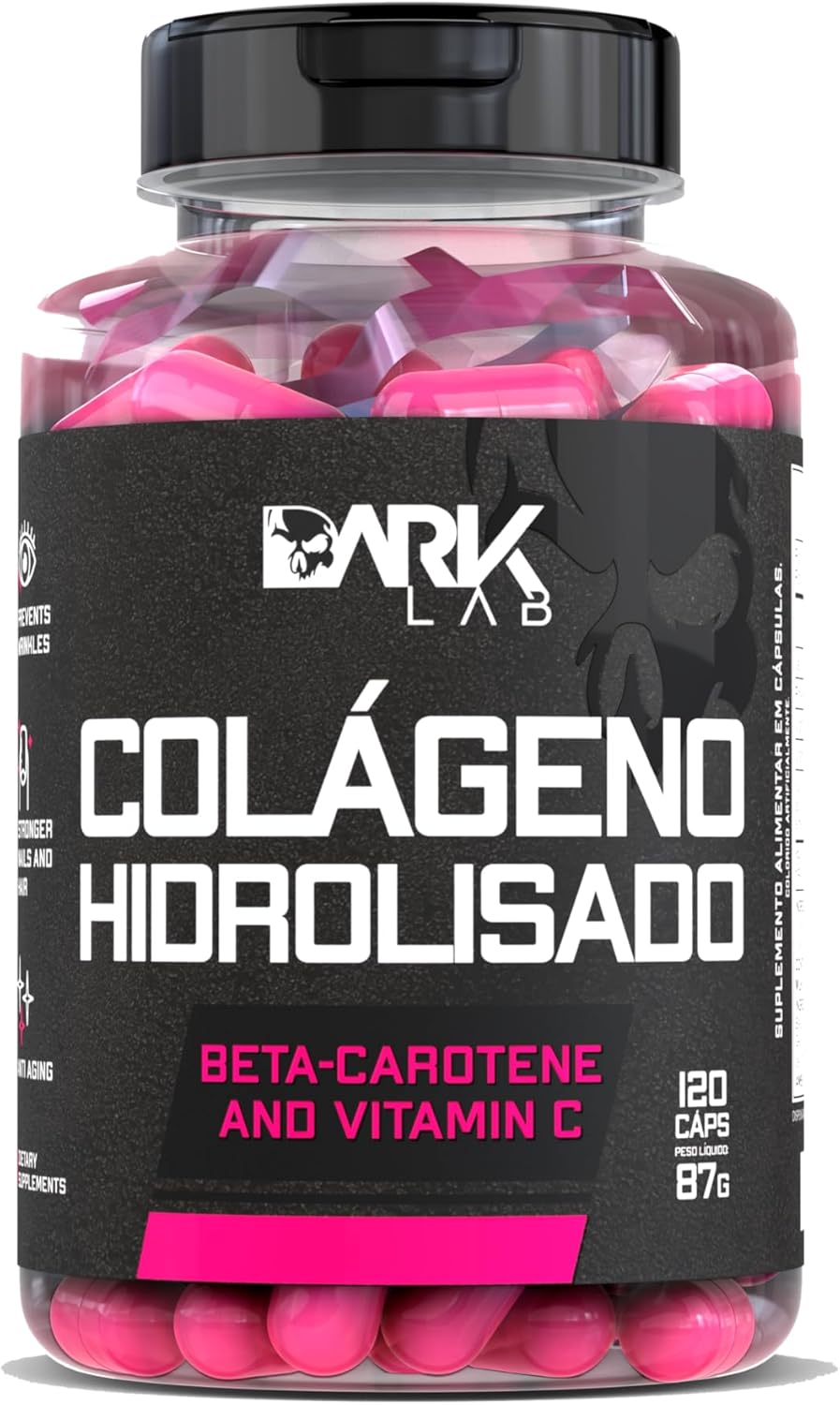 Colágeno hidrolisado Dark Lab com vitaminas e betacaroteno