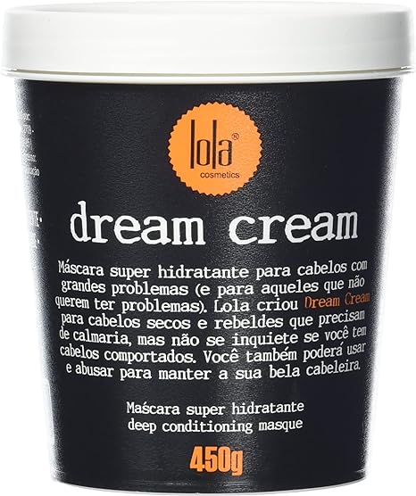 Máscara Dream Cream Lola para hidratação profunda e controle de volume