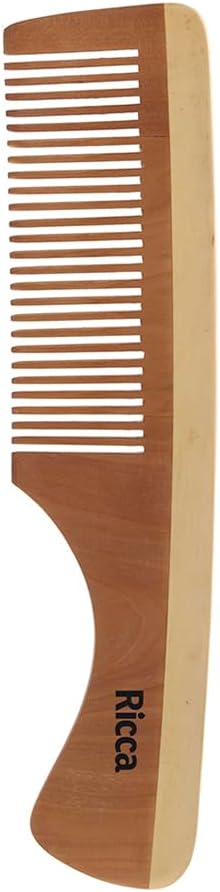 Pente de madeira Ricca que evita o frizz e quebra dos fios