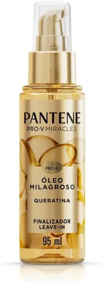 Óleo Milagroso Pantene com queratina para brilho e reparação