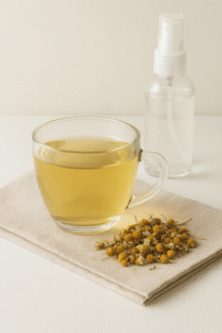 chá de camomila para o cabelo